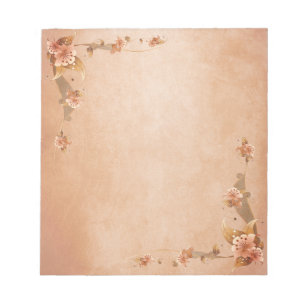 Beige Vintage Lilies Notepad
