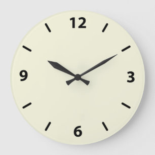 Beige Wall Clock with Black Numbers