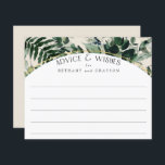 Beige watercolor Greenery foliage wedding advice<br><div class="desc">Modern Watercolor Greenery wedding advice & wishes</div>
