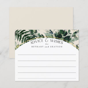 Beige watercolor Greenery foliage wedding advice 
