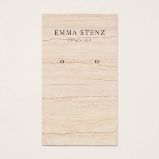 Beige Wavy Marble Pattern Earring Display Card