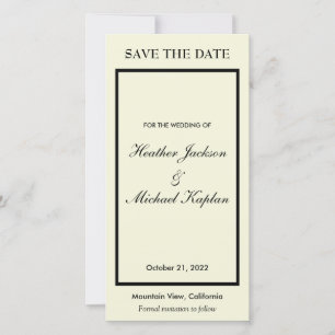 Beige Wedding Professional Minimalist Plain Save The Date