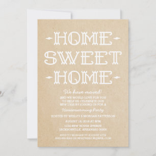 Beige Whimsical Sweet Home Housewarming Party Invitation
