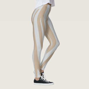 beige white leggings