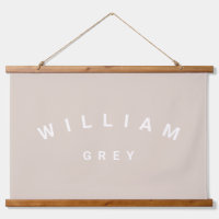 Beige/White Minimalist Name Nursery Decor