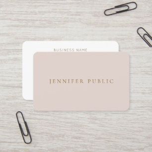 Beige & White Professional Modern Simple Template Business Card