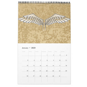 Beige wings calendar