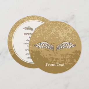 Beige wings invitation