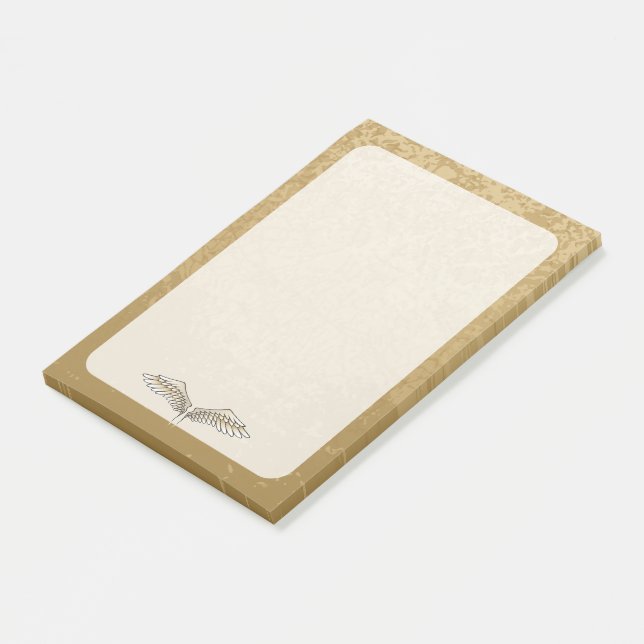 Beige wings post-it notes (Angled)