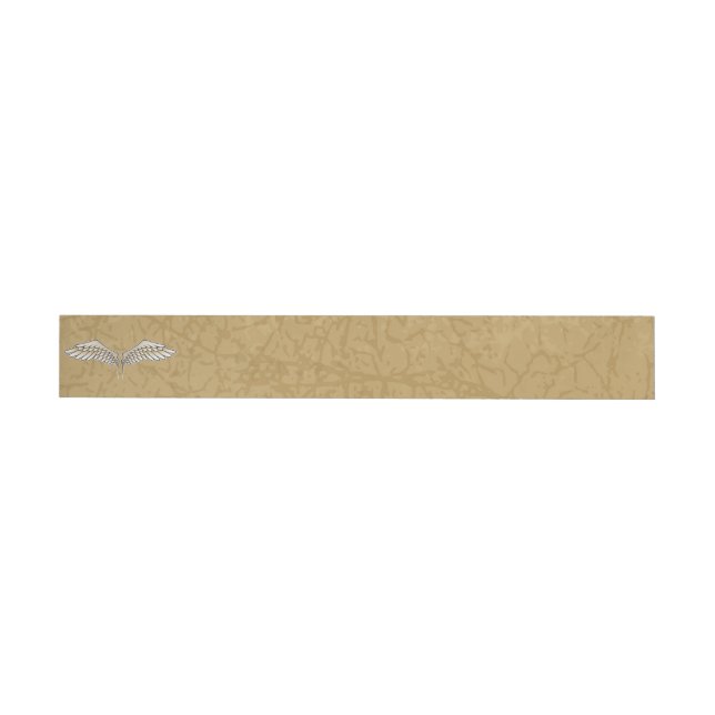 Beige wings wraparound address label (Individual)