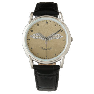 Beige Wings Wristwatch