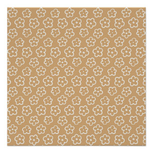 Beige Y2K Bold Wildflower Vibrant Spring Art Poster