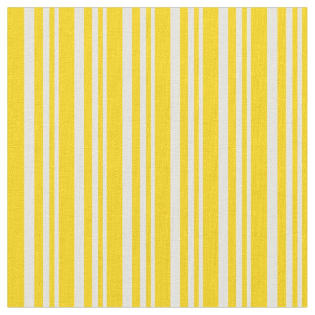 Beige & Yellow Striped Pattern Fabric (Close Up)