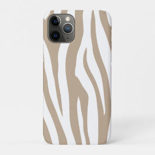 Beige zebra iPhone 11 pro case