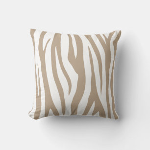 Beige zebra cushion