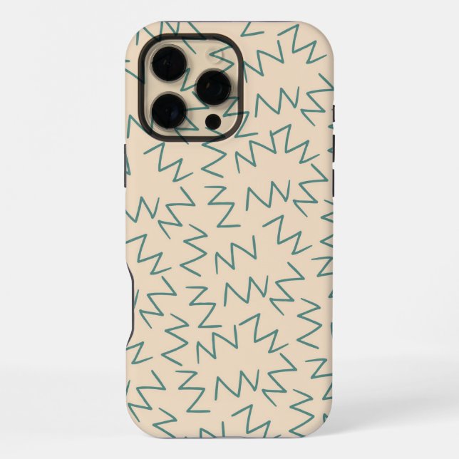 Beige Zig Zag Chic  iPhone Case (Back)