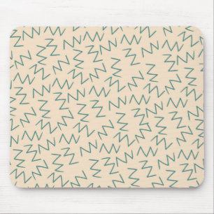 Beige Zig Zag Stylish Desk Accessory Mouse Mat