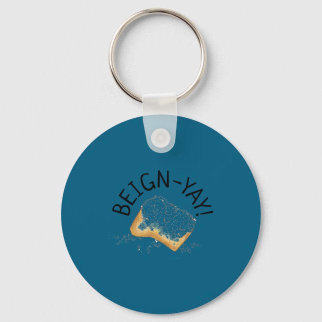 Beign Yay New Orleans Nola Beignet Pastry Foodie  Key Ring (Front)