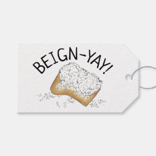 Beign-Yay! Sugary Beignet Pastry New Orleans NOLA Gift Tags