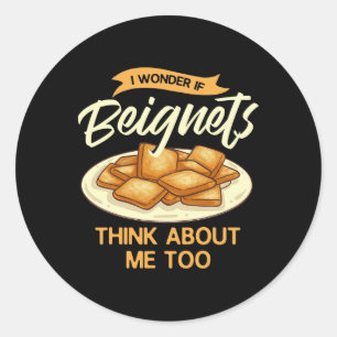 Beignet New Orleans French Quarter  Classic Round Sticker