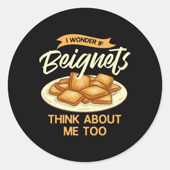 Beignet New Orleans French Quarter  Classic Round Sticker (Front)