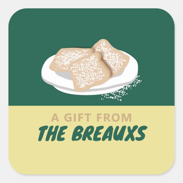 BEIGNET SQUARE STICKER (Front)