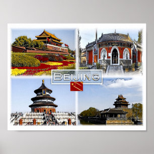 Beijin - China - Mosaic - Poster