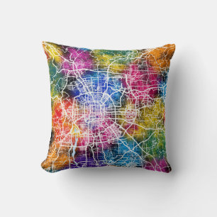 Beijing China City Map Cushion