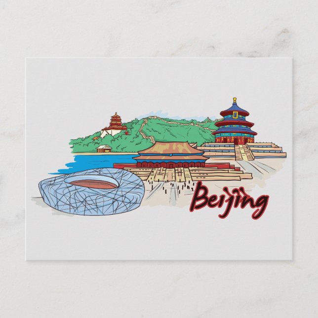 Beijing, China Famous City Postcard (Front)
