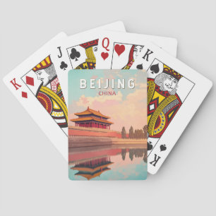 Beijing China Illustration Travel Art Vintage Playing Cards