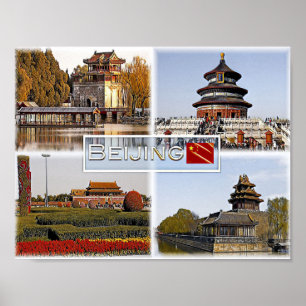 Beijing - China - Mosaic - Poster