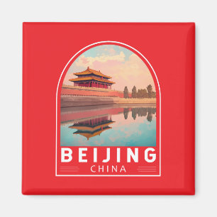 Beijing China Travel Art Emblem Magnet