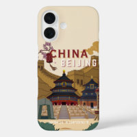 Beijing China Travel Poster | Vintage Illustration