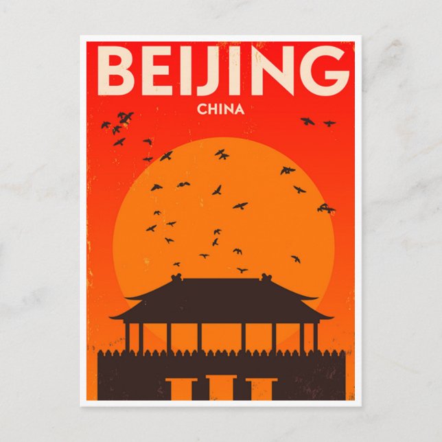 Beijing China Vintage travel retro tourism  Postcard (Front)
