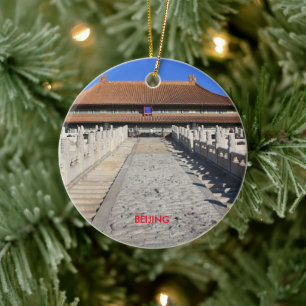 Beijing Scenic Christmas Circle Ornament