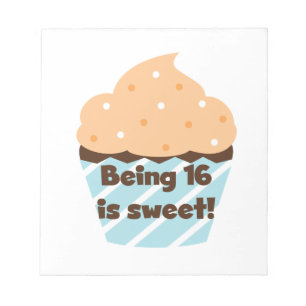 Being 16 is Sweet Birthday T shirts and Gifts Notepad