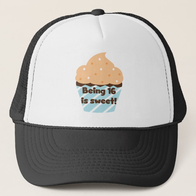 Being 16 is Sweet Birthday T shirts and Gifts Trucker Hat (Front)