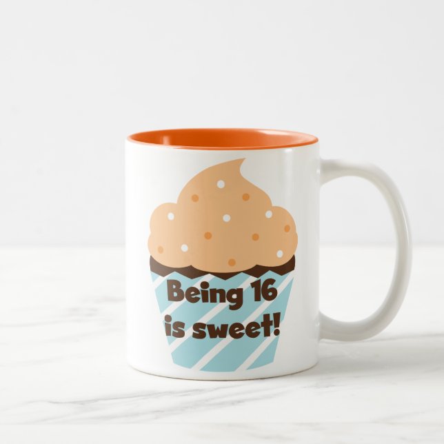 Being 16 is Sweet Birthday T shirts and Gifts Two-Tone Coffee Mug (Right)