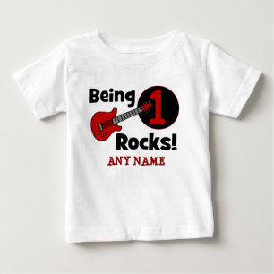 Being 1 Rocks! Personalised Baby's 1st Birthday Baby T-Shirt