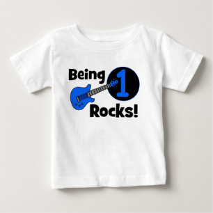 Being 1 Rocks! Personalised Baby's 1st Birthday Baby T-Shirt