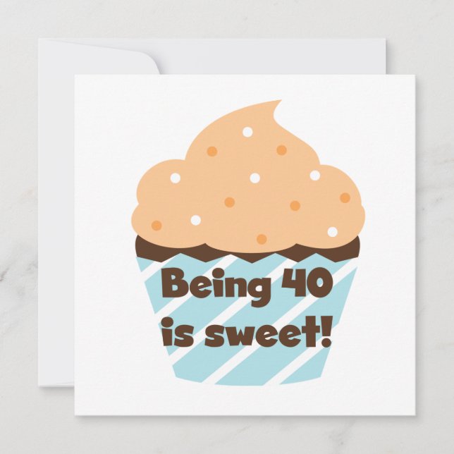 Being 40 is Sweet Birthday T-shirts and Gifts Card (Front)