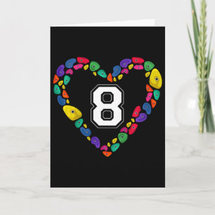 Being 8 Rocks Rock Climbing 8th Birthday Party Card