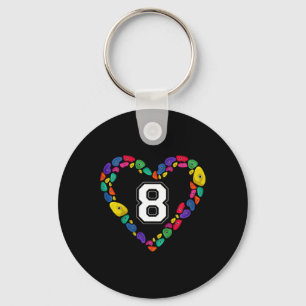 Being 8 Rocks Rock Climbing 8th Birthday Party  Key Ring