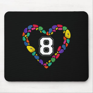 Being 8 Rocks Rock Climbing 8th Birthday Party Mouse Mat