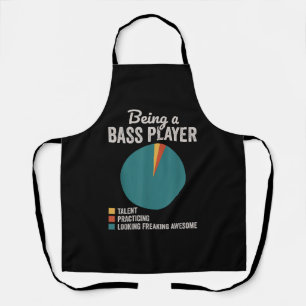 Being a Bassist Musician Funny Bass Guitar Player Apron