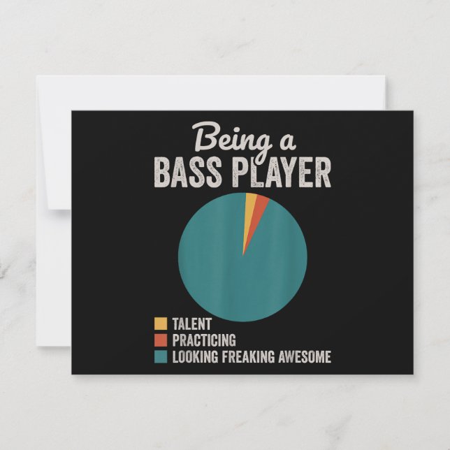 Being a Bassist Musician Funny Bass Guitar Player Holiday Card (Front)