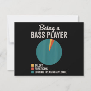 Being a Bassist Musician Funny Bass Guitar Player Holiday Card
