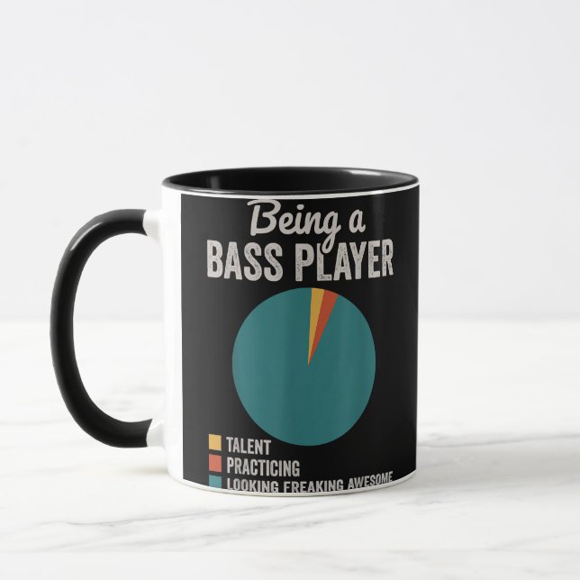 Being a Bassist Musician Funny Bass Guitar Player Mug (Left)