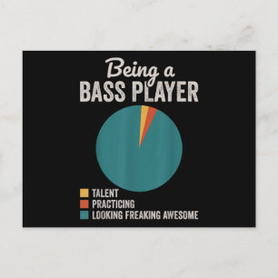 Being a Bassist Musician Funny Bass Guitar Player Postcard