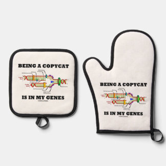 Being A Copycat Is In My Genes DNA Replication Oven Mitt & Pot Holder Set